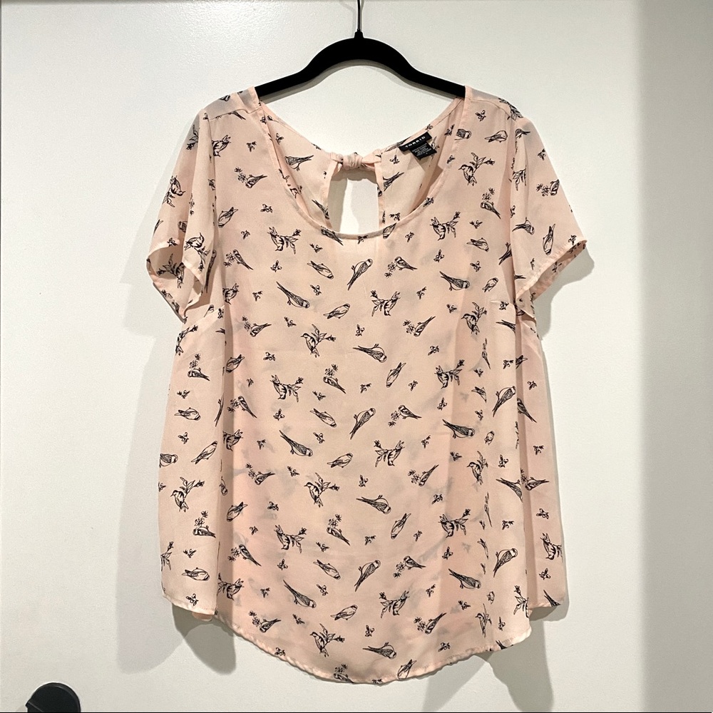 TORRID light pink with black birds
